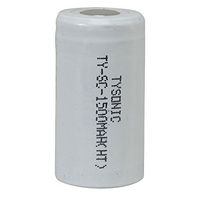 Jameco Reliapro SC-1500 Sub-C Rechargeable NiCd Battery, 1.2V, 1500 mAh, 1.65" L x 0.866" Diameter, Sub-C Size (Pack of 2)