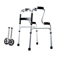 Walkers Folding Adjustable Elderly Walking Crutches Elderly Armrests Bathroom Stool for Seniors (Color : B, Size : 51x(46-48) x(72-90) cm)
