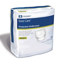 Covidien SureCare 1615 Protective Underwear Large 44" - 54", heavy absorbency, 4 blue strands band color, unisex, adult, disposable. Case of 72.