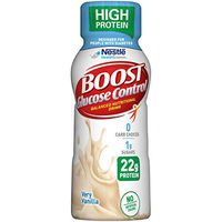 Boost Glucose Control High Protein Nutritional Drink, Very Vanilla, 8 Ounce Bottle (Pack of 16) (Packaging May Vary)