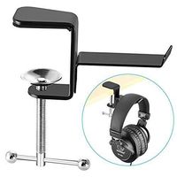 Neewer Black Table Desk Headphone Holder with 4.5 Maximum Clamp Opening Size, Convenient Indeformable Metallic Headphone Desk Hanger Holder for Table Desk and Other Flat Surfaces