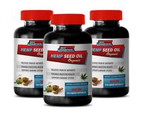 Stress Relief Supplement Natural - Hemp Seed Oil Organic 1000 MG - Natural Cleansing Formula - Hemp Oil Extract Organic - 3 Bottles (360 Liquid Capsules)