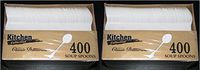 Blue Sky 400-Piece Disposable Plastic Soup Spoon Set, White - 2 Packs