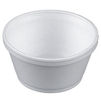 Dart 8SJ20 8 oz Squat Foam Container (Case of 1000)