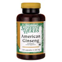 Swanson American Ginseng (Standardized) 300 Milligrams 120 Capsules