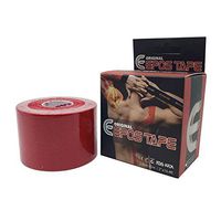 The Elixir Sport FDA Approved Kinesiology Tape with Free e-Guide, 16.4 ft Uncut Roll Ultimate Performance Pain Relief Adhesive, 100% Cotton Latex Free Hypo-Allergenic Therapeutic Aid, Red