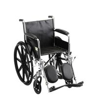Nova MedicalProducts Healthcare 18" Steel Wheelchair with Full Arms and Elevating Leg Rests