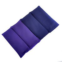 Unscented Low-Luster Sateen Eye Pillows - Economy 4 Pack - All Natural Flaxseed - Removable Cover - For Meditation, Relaxation, Message, Migraines, Sleep - 9x4 Inches (Assorted)