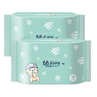 Alcohol-free Wet Wipe for Adults Babies, Tissue Clean Hand Natural Health Care Parents Choice 20 Wipes/Pack 2 bags