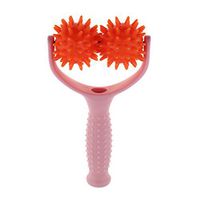 Handheld Acupuncture Spiky Massage Ball Shoulder Muscle Massager - Pink Orange
