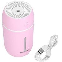 Garosa Portable USB Mini Humidifier Cool Mist Ultrasonic Diffuser with Led Light for Car Travel Office Desktop Bedroom Yoga(Pink)