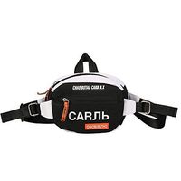 Clearance sale!Fashion Unisex Color Zipper Bag Waist Bag Crossbody Bag Casual Chest Bag (Black)