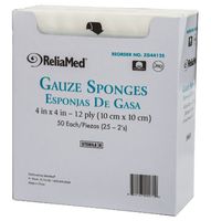 Reliamed Gauze/drsng Spng, 4" X 4", 12 Ply,strl,50