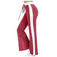 TIFENNY Fashion Boot Cut Pants Women's Leisure Loose Solid Patchwork Trousers Long Sweatpants Sport Trousers Pants