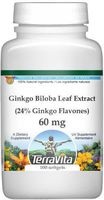 Ginkgo Biloba Leaf Extract (24% Ginkgo Flavones, 6% Terpene Lactones) - 60 mg (100 Capsules, ZIN: 517172)