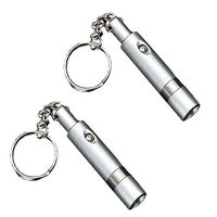 VideoPUP 2 Packs Silver Cigar Punch,Round Drilled Cigar Cutter, Stainless Steel Portable Cigar Cutter with Key Chain