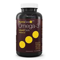 NutraSea +D Omega 3 Fish Oil + Vitamin D Supplement, Burpless Fish Oil Soft Gels, Fresh Mint, 150 Count
