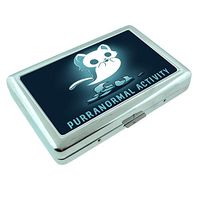 Kitty Pun Em1 Hip Silver Cigarette Case Id Holder Metal Wallet 4" X 2.75" RFID Protection