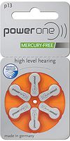 Power One Size 13 Hearing Aid Batteries, 120 Batteries