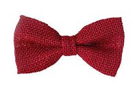 Burlap Bow ties - Hemp Bowties Mens (Burgundy)