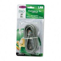 Belkinamp;reg; Cat5e 10/100 Base-T Patch Cable, Crimped, 10ft