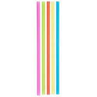 BWS 7 3/4" Jumbo Neon Unwrapped Soda Straw, Case of 10000