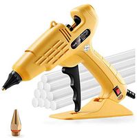 Hot Glue Gun, TangTag Full Size 60W Heavy Duty Hot Glue Gun with Replace Nozzle and 10Pcs Glue Sticks 11 200mm, with LED light Power Switch, for DIY, Arts & Crafts, Home and Office Quick Repairs