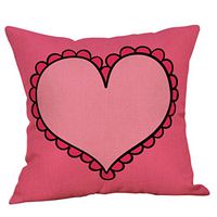 scamper Happy Valentine's Day Pillowcase Kiss Love Throw Pillow Cases Cotton Linen Red Sweet Heart Cushion Covers 45cm45cm