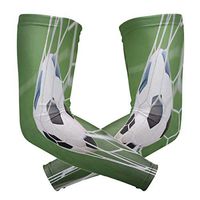 ZZKKO Soccer Goal Cooling Arm Sleeves Cover Uv Sun Protection for Men Women Running Golf Cycling Arm Warmer Sleeves 1 Pair