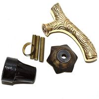 Nautical World Brass Walking Stick Handle in Golden Color - Handmade Decorative Handle for Men Women, Affordable Gift Decorative Walking Cane Fashion Statement for Men/Women/Seniors/Grandparents! ITE