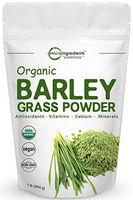 Sustainably US Grown, Organic Barley Grass Powder, 1 Pound, Rich Fibers, Immune Vitamins, Minerals, Antioxidants and Protein, Support Immune System and Digestion Function, Vegan Friendly.