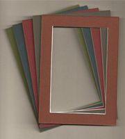 Pack of 10 8x10 Picture Mats, 5 Earth Tone Colors, with White Core Bevel Cut for 5x7 Pictures