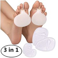 Ball of Foot Cushions, Metatarsal Gel Pads and Self-Sticking Forefoot Cushions Pads Rapid Foot Pain Relief - All 1 Pair