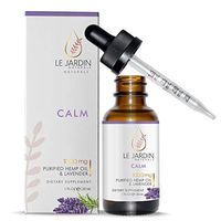 Le Jardin Naturals Hemp Oil – Calm | Pure Hemp Extract + Natural Lavender- for Pain Relief - Everyday Stress and Sleep Support - Improves Mood and Reduces Anxiety, (1000mg | 30ml) (Single Bottle)