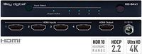 Key Digital KD-S4x1 4 Inputs to 1 Output HDMI Switcher, supports HDR10, HDCP2.2, Ultra HD/4K