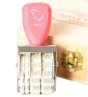 Easy Grip Adjustable Date Stamper 4 Bands, Red