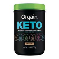 Orgain Keto Paleo Gluten Free Collagen Protein Powder with MCT Oil: Chocolate - 1.1 lbs
