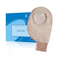 HZYWL Two-Piece Ostomy Bags with Closure for Anal Colostomy Ileostomy Stoma Care, Cut-to-Fit, Disk Cutting Hole Range 25-57mm Pack of 20,Ostomypocket