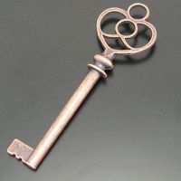10PCS Antique Copper Tone Alloy Key Charms Pendant Jewelry 6120mm
