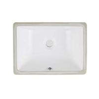 AWESON Under-Mount Bathroom Sink 16"x11" 16-Inch by 11-Inch Rectangle Ceramic Undermount Vanity Sink, White