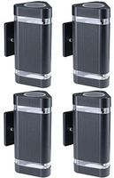 LMP 4 Pack LED Triangular Up and Down Lights Outdoor Wall Light，Body in Aluminum Waterproof Outdoor Wall Lamps，3000k 5W with Certificate ETL