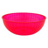 Party Essentials N036412 Hard Plastic 192-Ounce Serving Bowl, Neon Pink