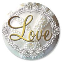 Wedding Envelope Seals - Set of 24, Flat Sheet, Self-Stick Stickers