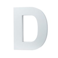 5.9"（L x4.7(H) x0.8(W) 12x12x2cm Wall Letters Marquee Alphabet D Wood Wooden Number DIY Block Words Sign Hanging Decor Letter for Home Bedroom Office Wedding Party Decor White