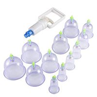 WAOBE Cupping Therapy Set, 12 Vacuum Cupping Cups Magnets Biomagnetic Cupping Therapy Cup Acupuncture Cupping Therapy Equipment