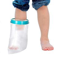 Doact Kids Foot Cast Cover for Shower Bath, Waterproof Cast Protector Keep Cast Bandage Dry, Reusable Watertight Cast Bag for Broken Surgery Foot Wound Burns Ankle Toe