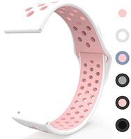 Sunnywoo 20mm Watch Silicone Watch Band Strap with Quick Release Pins Compatible with Garmin Vivoactive 3,Samsung Galaxy Watch 42mm /Ticwatch E and All The 20mm Width Smart and Traditional Watch Lugs