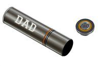 Visol Little Joe Satin Gunmetal Travel Cigar Case, Holds 3 Cigars - Fathers Day Edition