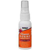 Now Foods Vitamin D-3 & K-2 Liposomal Spray, 2 oz 1000 IU/100 mcg (Pack of 2)