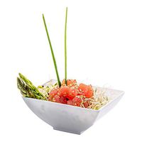 Small White Plastic Architetto Bowl: Perfect for Cocktail Parties and Catering Events - 3 Ounce, Disposable and Eco-Friendly Party Bowls - 100-CT - Restaurantware